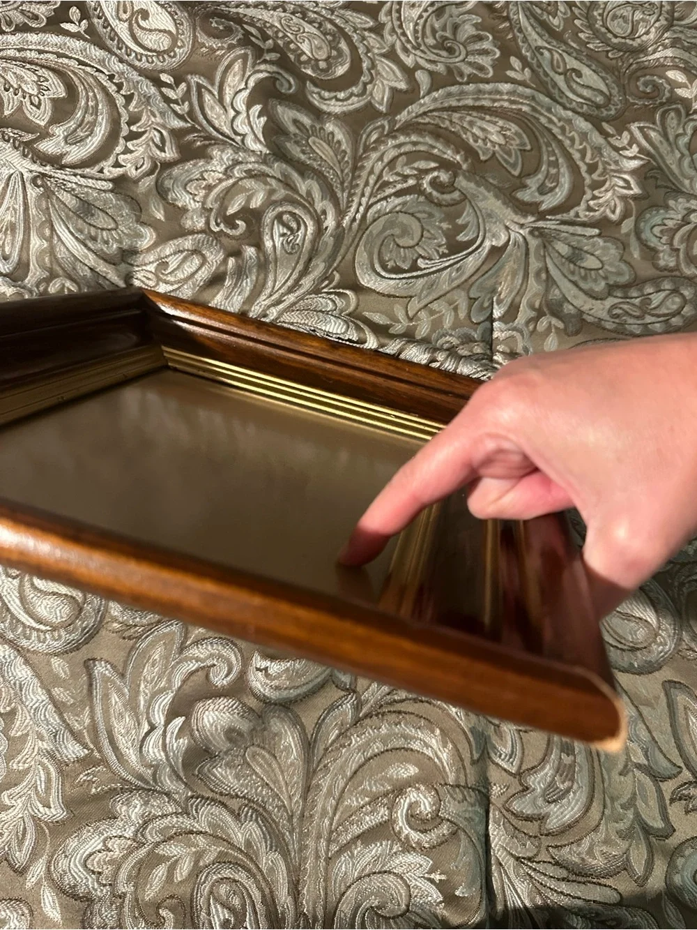 Antique Victorian Frame Deep carved wood inset fits 8x10